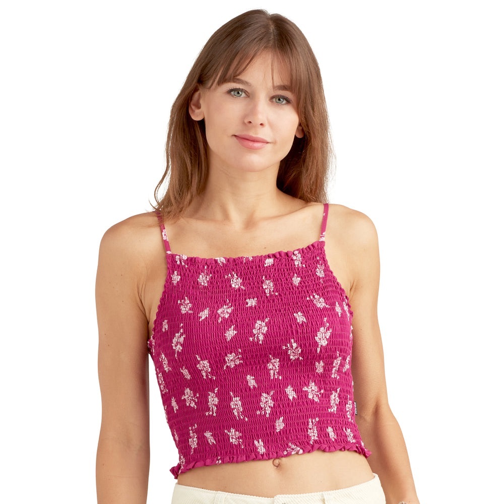 BODY GLOVE DAYDREAMER SMOCKED FITTED TANK-TOP - FUCHSIA NWT Size XL